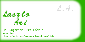 laszlo ari business card