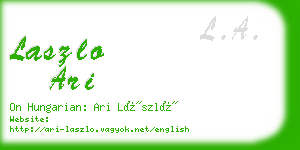 laszlo ari business card